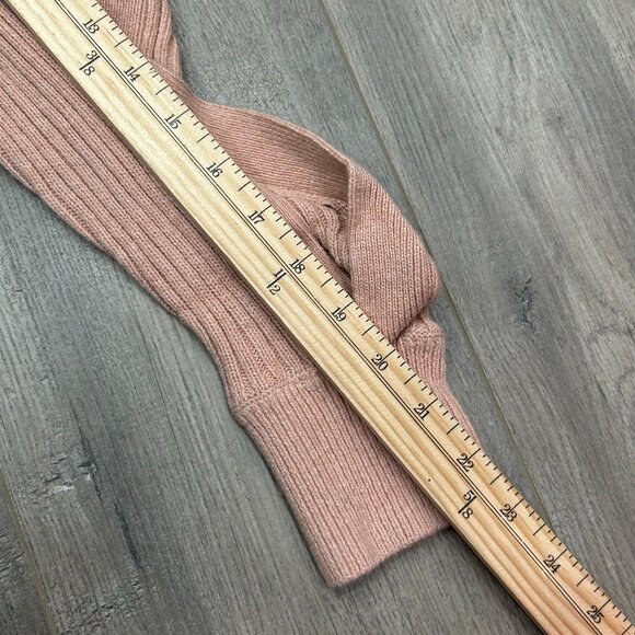 NWT N12H Rose Pink Gigi Ribbed Knit Wool Blend Button Sleeve Cut Out Sweater XS - Picture 8 of 12